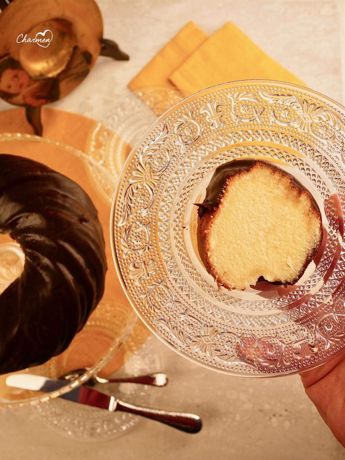 Bundt cake arancia e cioccolato