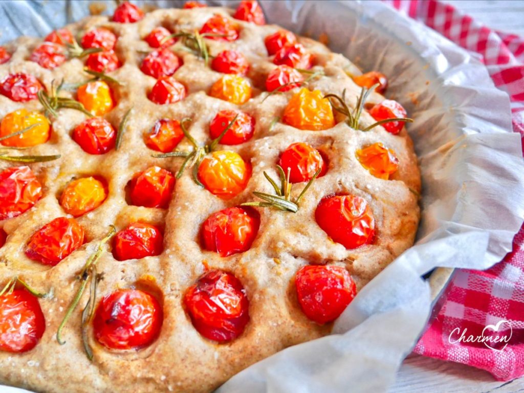 focaccia veloce del Mediterraneo